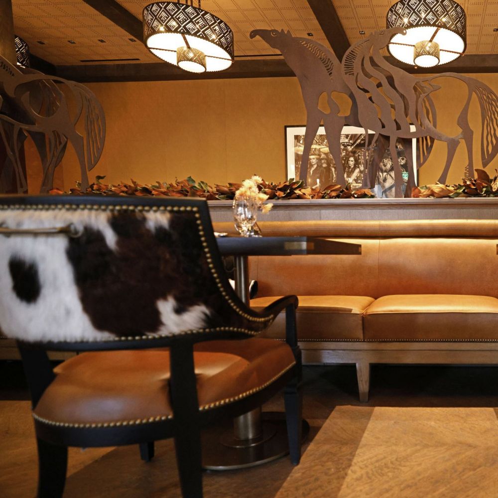 The interior of  Bricks and Horses, the restaurant inside Bowie House hotel, is seen, Wednesday, Dec. 20, 2023, in Fort Worth.
